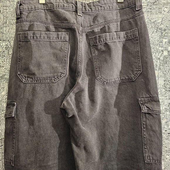 H&M Black Denim Cargo Jeans | Sz 10| - Picture 6 of 7